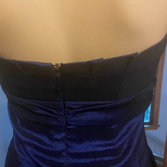 Gorgeous Metallic Blue Mini-Dress - Sz 2 - Picture 5 of 7